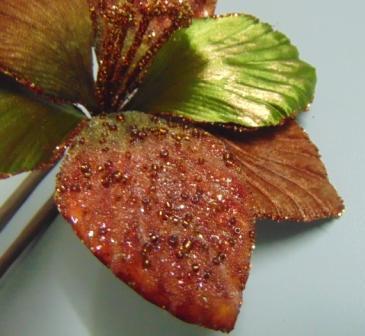Amarillis in Velluto Brillantinato cm.90 Verde e Marrone - Sconti per Fioristi e Aziende