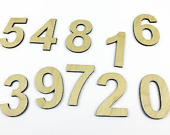 Numeri in legno H 4cm.  da 50 numeri - Sconti per Fioristi e Aziende