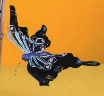 Farfalla velluto Moulin Rouge cm. 12 x 10 - Sconti per Fioristi e Aziende