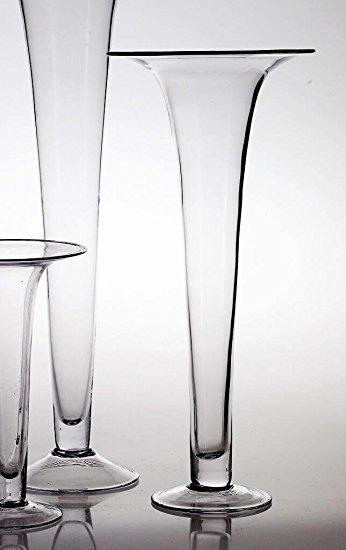 Vaso Tromba H 80 dm. 25 in vetro trasparente - Sconti per Fioristi e Aziende