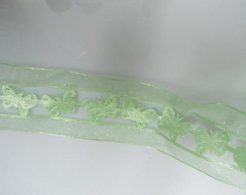 Nastro Farfalle H 38 x 10 mt in Organza Fustellata - Sconti per Fioristi e Aziende