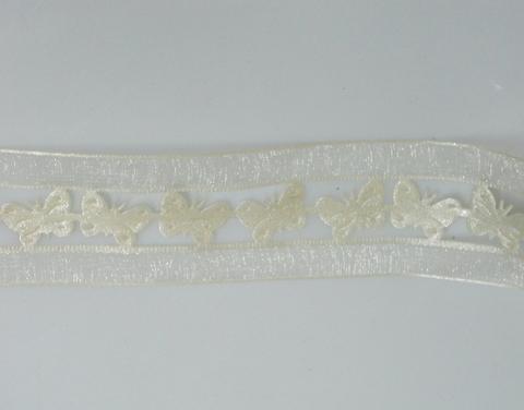 Nastro Farfalle H 38 x 10 mt in Organza Fustellata - Sconti per Fioristi e Aziende
