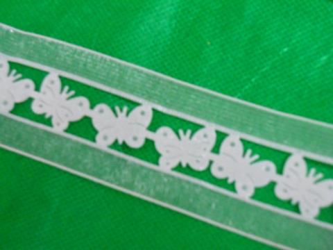 Nastro Farfalle H 38 x 10 mt in Organza Fustellata - Sconti per Fioristi e Aziende