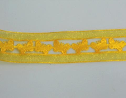 Nastro Farfalle H 38 x 10 mt in Organza Fustellata - Sconti per Fioristi e Aziende