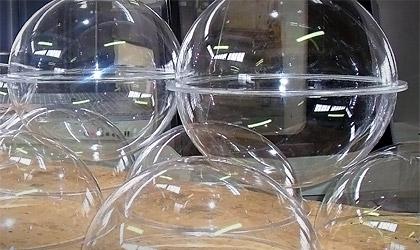 Sfere plexiglass Ø 12 - 14 cm. trasparente Confezione 12 pezzi