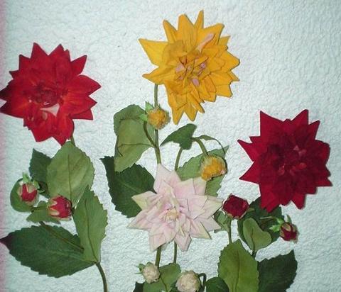 Dalia x 3 in Velluto H 80  - Sconti per Fioristi e Aziende . - Artificiale vellutata