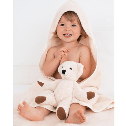Accappatoio per Neonato  in Spugna Avorio