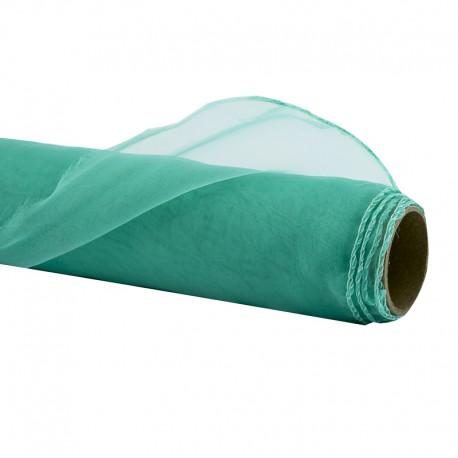 Rotolo tulle (telo organza) circa12cm x100m verde acqua