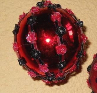 Palline di Natale dm. 8  - Sconti per Fioristi e Aziende - Meridian Rosse decorate