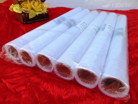 Rotolo Tulle Trama a rose - Sconti per Fioristi e Aziende - Bianco H 48 x 3 Yds