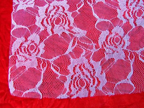 Rotolo Tulle Trama a rose - Sconti per Fioristi e Aziende - Bianco H 48 x 3 Yds