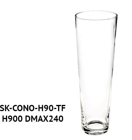 Cono in vetro H 90 dm. 22 classico - Sconti per Fioristi e Aziende