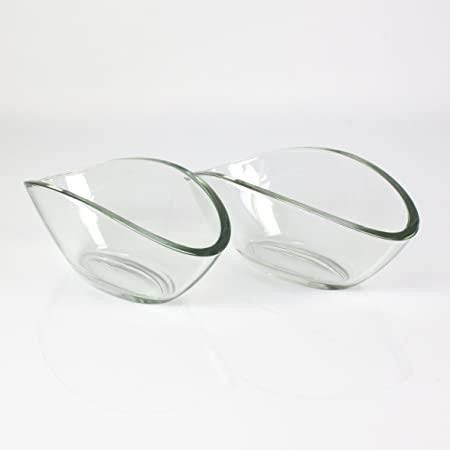 Ciotola in vetro ovale H 10 cm.30 x10,5 - Sconti per Fioristi e Aziende