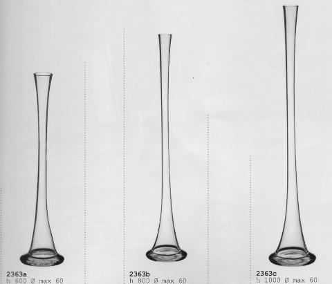 Vaso iMonofiore H 100 dm. 6 - Sconti per Fioristi e Aziende - Vetro Trasparente Conico