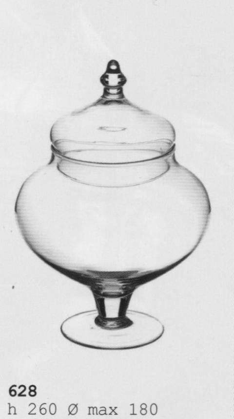 Confettiera in vetro con coperchio H 26 - dm.18 - Sconti per Fioristi e Aziende