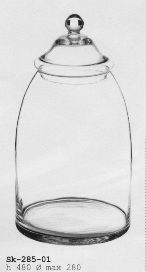 Confettiera in vetro con coperchio H 48 - dm. 28 - Sconti per Fioristi e Aziende