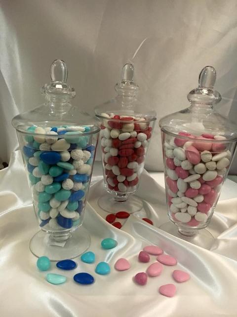 Confettiera in vetro con coperchio H 30 - dm. 15 - Sconti per Fioristi e Aziende
