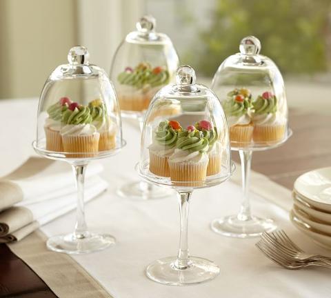 Alzata portadolci con campana in vetro H 32 dm. 16 - Sconti per Fioristi e Aziende