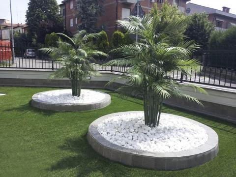 Areca Palm H 220 in vaso - Sconti per Fioristi e Aziende . - Artificiale con 3976 foglie