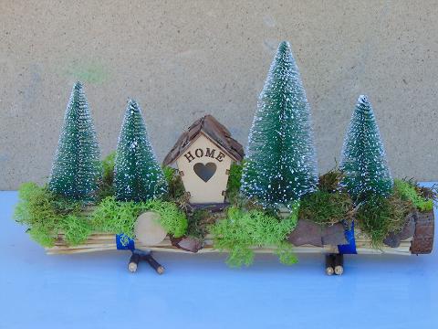 Tronchetto con casa e alberi in 2 modelli - Sconti per Fioristi e Aziende