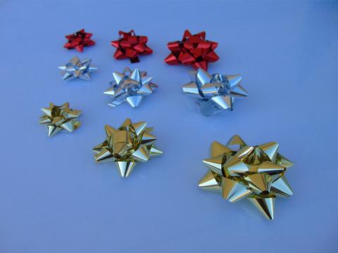 Stelline pacco Mix Metal  - Sconti per Fioristi e Aziende - Cm. 5.25 - Colori diversi