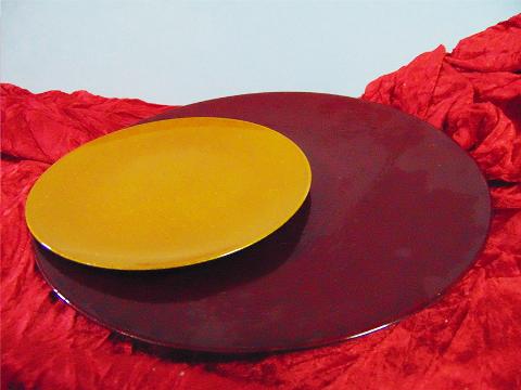 Piatto in PVC cm. 18 e 28 Arancio e Bronzo - Sconti per Fioristi e Aziende