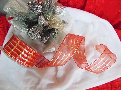 Nastro Organza Rettangoli - Sconti per Fioristi e Aziende - Oro H 40 x 20 mt