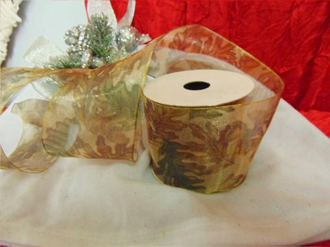 Nastro Organza Faggio - Sconti per Fioristi e Aziende -  H 70 x 10 mt Animato
