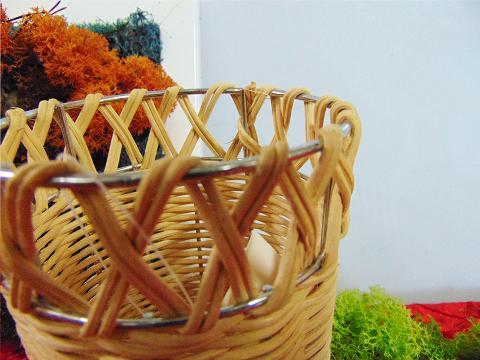 Porta Bottiglia  H 14 dm. 10 - Sconti per Fioristi e Aziende - in Rattan e metallo