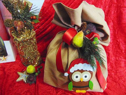 Porta Panettone in lino cm 42 x 43 - Sconti per Fioristi e Aziende - Colori diversi