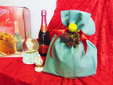 Porta Panettone in lino cm 42 x 43 - Sconti per Fioristi e Aziende - Colori diversi