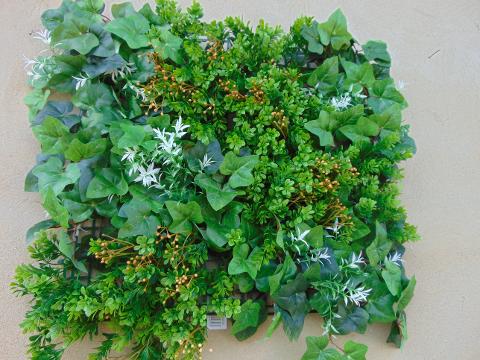 Pannello vegetato Boxwood cm. 33x33 - Sconti per Fioristi e Aziende . - in poliestere e lattice