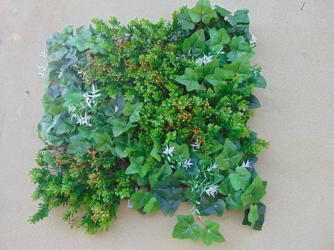 Pannello vegetato Boxwood cm. 33x33 - Sconti per Fioristi e Aziende . - in poliestere e lattice