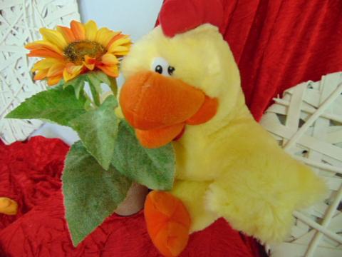 Gallo peluches H 40  con cerniera - Sconti per Fioristi e Aziende