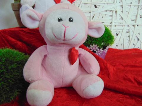 Peluche Pecorella H 25 con cuore adatto per S.Valentino - Sconti per Fioristi e Aziende