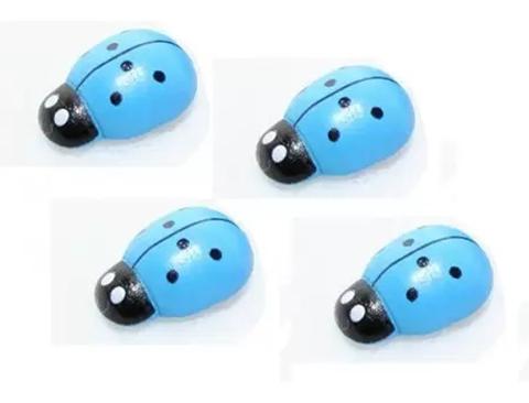 Coccinelle in legno colori diversi con biadesivo mm.13 - mm.18 - mm. 25 - Sconti per Fioristi e Aziende