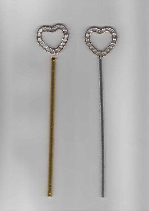 Cuore strass dm. 4 con cannuccia H 24 - Sconti per Fioristi e Aziende
