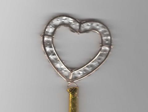 Cuore strass dm. 4 con cannuccia H 24 - Sconti per Fioristi e Aziende