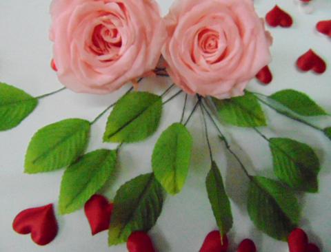 Foglie di rosa x 12 H 12 dm. 4 - Sconti per Fioristi e Aziende
