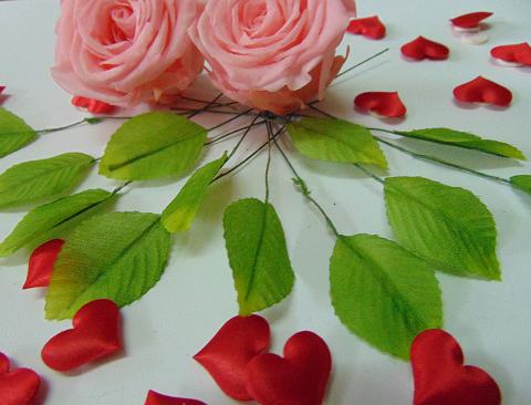 Foglie di rosa x 12 H 12 dm. 4 - Sconti per Fioristi e Aziende