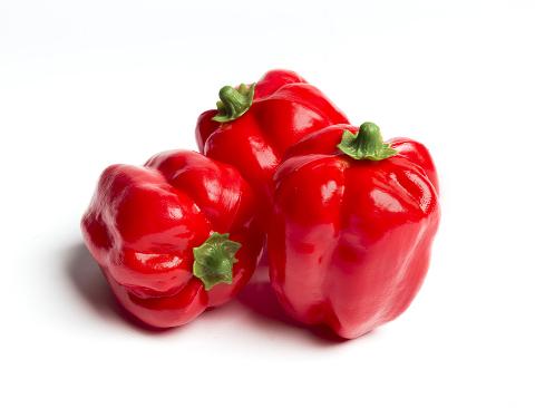 Peperone grande rosso artificiale in plastica cm. 8.5 x 11 - Sconti per Fioristi e Aziende