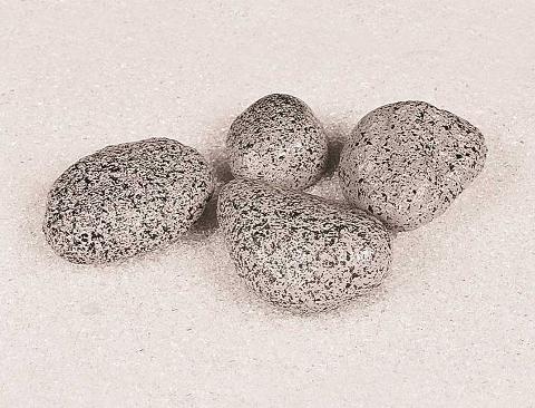 Confezione pietre fiume x 4 artificiali in plastica cm. da 8 a 14 - Sconti per Fioristi e Aziende