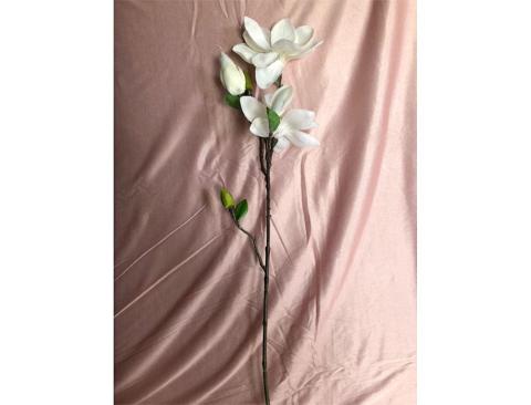 Magnolia bianca x 3 H 84 in poliestere - Sconti per fioristi e aziende
