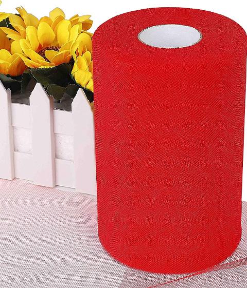Tulle H 25 x 100 mt. Import - Sconto per Fioristi e Aziende - Solo Bianco, Avorio, Rosso