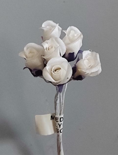 Bocciolini di rosa x 72 in seta - Sconti per Fioristi, Wedding e Aziende - Adatti per bomboniera