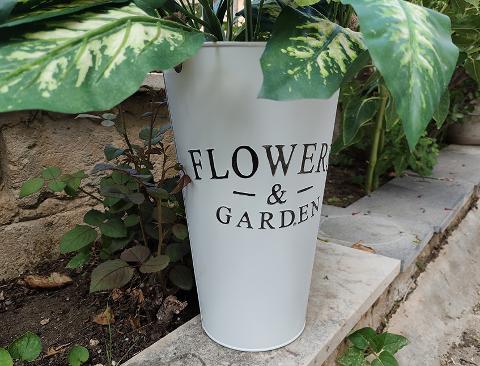 Portafiori H 30 cm. dm 18/12 in latta Sconti per Fioristi, Wedding e Aziende