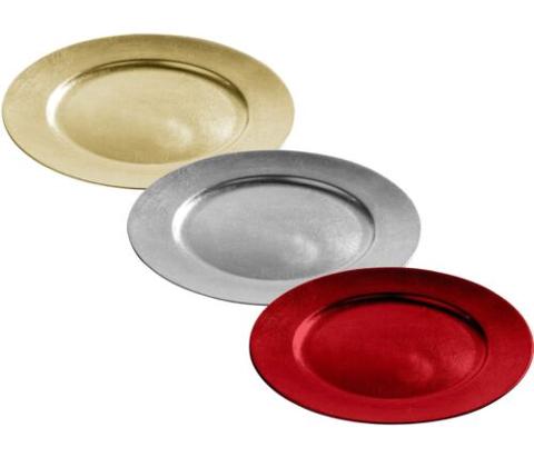 Sottopiatto dm. 33 lucido  - Sconti per Fioristi e Aziende - Oro - Argento - Rosso