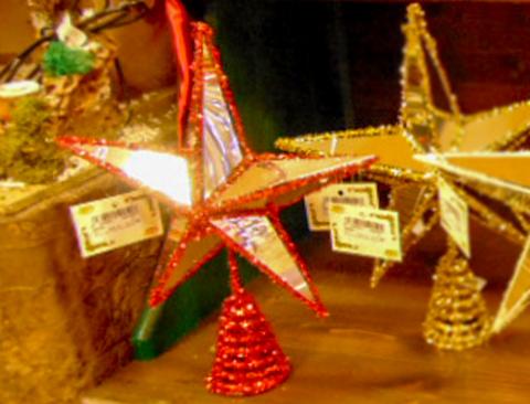 Puntale a specchio H 36 a Stella per Albero di Natale Sconti per Fioristi e Aziende