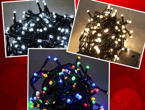 Luci Led x 1000 per albero di Natale per interno/esterno mt. 35 Sconti per Fioristi e Aziende