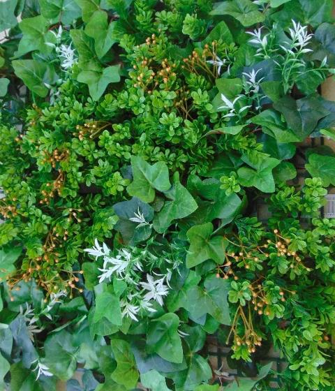 Pannello vegetato Boxwood cm. 33x33 - Sconti per Fioristi e Aziende . - in poliestere e lattice